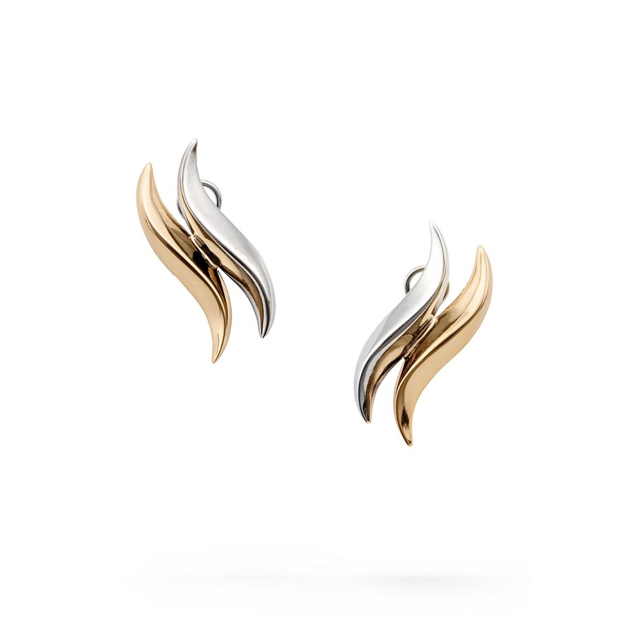 Bicolor big earrings FLAME | OR2 BIGBIC